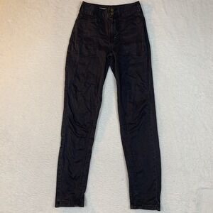 Anthropologie Pilcro The Wanderer Jeans Womens Size 24T Mid Rise 26W x 31L Black
